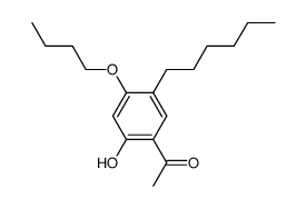 1-(4-Butoxy-5-hexyl-2-hydroxyphenyl)ethanone 结构式