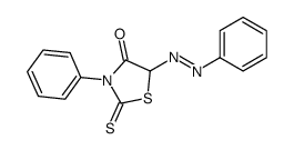 4-Thiazolidinone, 3-phenyl-5-(2-phenyldiazenyl)-2-thioxo- 结构式