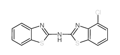 N-(1,3-benzothiazol-2-yl)-4-chloro-1,3-benzothiazol-2-amine 结构式