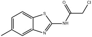 2-氯-N-(5-甲基苯并噻唑-2-基)乙酰胺 结构式