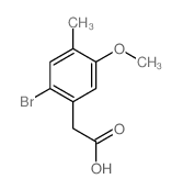 2-溴-5-甲氧基-4-甲基苯乙酸 结构式