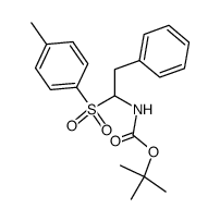 Carbamic acid, N-[1-[(4-methylphenyl)sulfonyl]-2-phenylethyl]-, 1,1-dimethylethyl ester 结构式