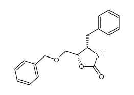 (4S,5S)-4-苄基-5-苄氧甲基-2-恶唑烷酮 结构式