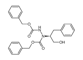 1,2-Hydrazinedicarboxylic acid, 1-[(1S)-1-(hydroxymethyl)-2-phenylethyl]-, 1,2-bis(phenylmethyl) ester 结构式