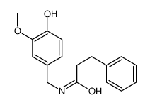 Benzenepropanamide, N-[(4-hydroxy-3-methoxyphenyl)methyl]- 结构式