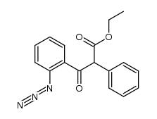 2-叠氮基-β-氧代-α-苯基苯丙酸乙酯 结构式
