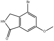 4-溴-6-甲氧基异吲哚啉-1-酮 结构式