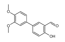 4-(3,4-二甲氧基苯基)-2-甲酰基苯酚 结构式