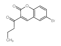 6-溴-3-丁酰-2H-苯并吡喃-2-酮 结构式
