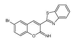 3-(2-苯并噻唑基)-6-溴-2H-1-苯并吡喃-2-亚胺 结构式
