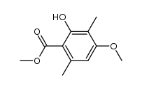 2-羟基-4-甲氧基-3,6-二甲基苯甲酸甲酯 结构式