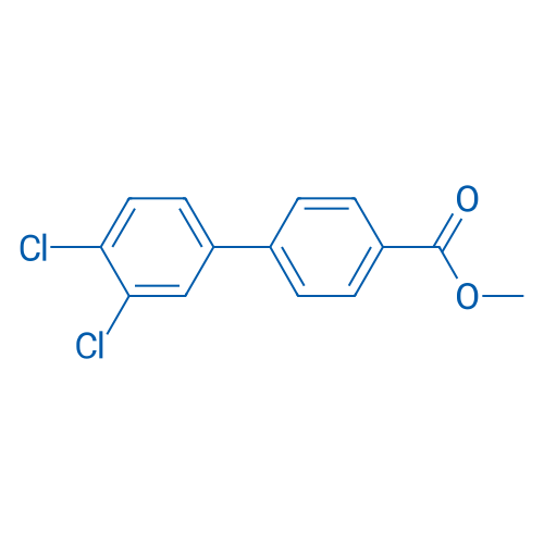 METHYL 3',4'-DICHLORO-[1,1'-BIPHENYL]-4-CARBOXYLATE 结构式