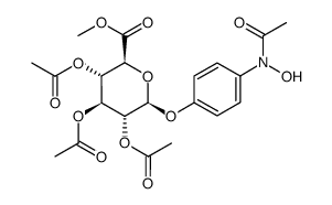 4-(乙酰羟基氨基)苯基甲基β-D-吡喃葡萄糖苷醛酸酯2,3,4-三乙酸酯 结构式