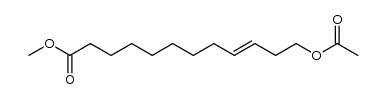 9-Dodecenoic acid, 12-(acetyloxy)-, methyl ester 结构式
