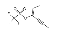 1-亚乙基-2-丁炔-1-基三氟甲磺酸酯 结构式