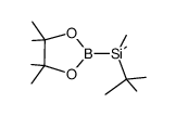 2-[(叔丁基)二甲基硅基]-4,4,5,5-四甲基-1,3,2-二氧杂硼戊环 结构式