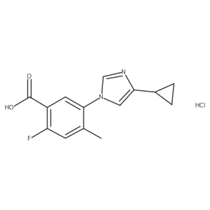5-(4-环丙基-1H-咪唑-1-基)-2-氟-4-甲基苯甲酸盐酸盐 结构式