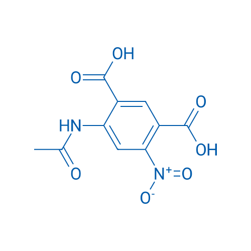 4-(乙酰氨基)-6-硝基-1,3-苯二甲酸 结构式