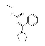 2-Propenoic acid, 3-phenyl-3-(1-pyrrolidinyl)-, ethyl ester 结构式