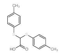 2,2-双[(4-甲基苯基)硫基]乙酸 结构式