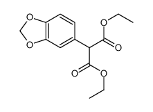 2-(1,3-苯并二氧杂环戊烯-5-基)丙二酸二乙酯 结构式