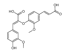 2-Propenoic acid, 2-[4-(2-carboxyethenyl)-2-methoxyphenoxy]-3-(4-hydroxy-3-methoxyphenyl)- 结构式