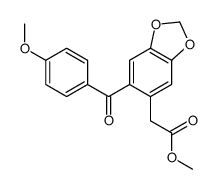 1,3-Benzodioxole-5-acetic acid, 6-(4-methoxybenzoyl)-, methyl ester 结构式