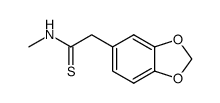 N-甲基-1,3-苯并二氧杂环戊烯-5-硫代乙酰胺 结构式