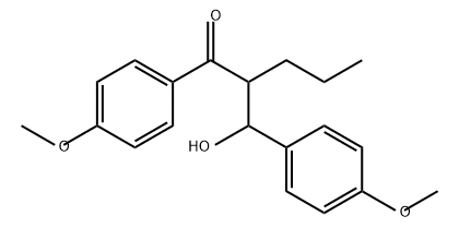 2-[羟基(4-甲氧基苯基)甲基]-1-(4-甲氧基苯基)-1-戊酮 结构式