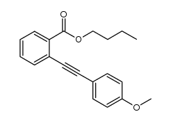Benzoic acid, 2-[2-(4-methoxyphenyl)ethynyl]-, butyl ester 结构式
