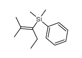 Benzene, [(1-ethyl-2-methyl-1-propen-1-yl)dimethylsilyl]- 结构式