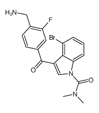 3-[[4-(aminomethyl)-3-fluorophenyl]-oxomethyl]-4-bromo-N,N-dimethyl-1-indolecarboxamide 结构式