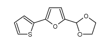 2-[5-(2-噻吩基)-2-呋喃基]-1,3-二氧戊环 结构式