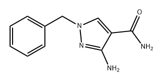 3-氨基-1-(苯基甲基)-1H-吡唑-4-甲酰胺 结构式