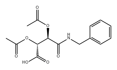(2R,3R)-2,3-二乙酰氧基-4-氧代-4-[(苄基)氨基]丁酸 结构式