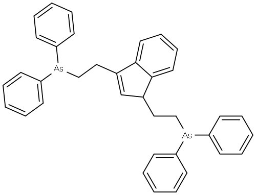 1,3-双[2-(二苯基胂)乙基]茚 结构式