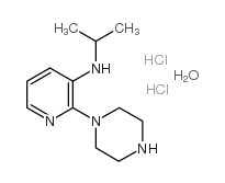 N-(1-甲基乙基)-2-(1-哌嗪基)-3-氨基吡啶二盐酸盐一水合物 结构式