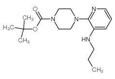 1-((1,1-二甲基乙氧基)羰基)-4-(3-(丙基氨基)-2-吡啶)-哌嗪 结构式