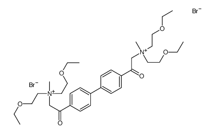 4,4'-双(N,N-二(2-乙氧基乙基)-N,N-二甲基铵基乙酰基)联苯 二溴化物 结构式