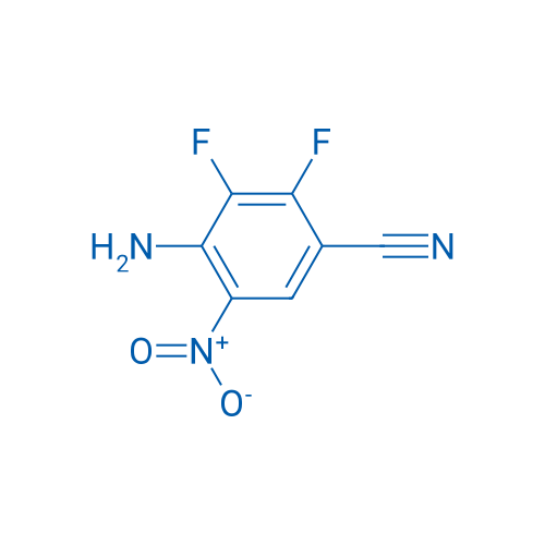 4-氨基-2,3-二氟-5-硝基苯腈 结构式