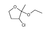 3-氯-2-乙氧基四氢-2-甲基呋喃 结构式