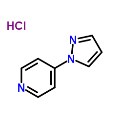 4-(1H-吡唑-1-基)吡啶盐酸盐 结构式