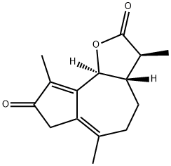 (3S,3aS,9bS)-3a,5,7,9b-四氢-3,6,9-三甲基薁并[4,5-b]呋喃-2,8(3H,4H)-二酮 结构式