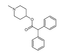 二苯乙酸-1-甲基-4-哌啶酯 结构式