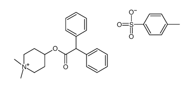 Piperidinium, 4-[(2,2-diphenylacetyl)oxy]-1,1-dimethyl-, 4-methylbenzenesulfonate (1:1) 结构式
