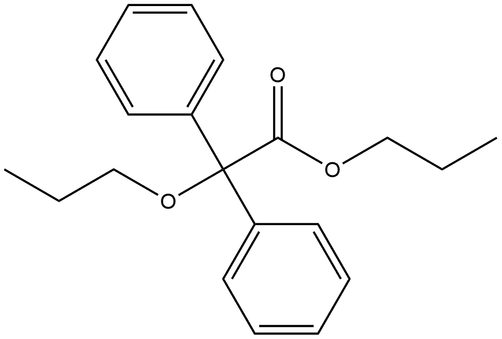 α-苯基-α-丙氧基苯乙酸丙酯 结构式