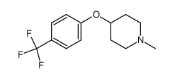 1-甲基-4-[4-(三氟甲基)苯氧基]哌啶 结构式