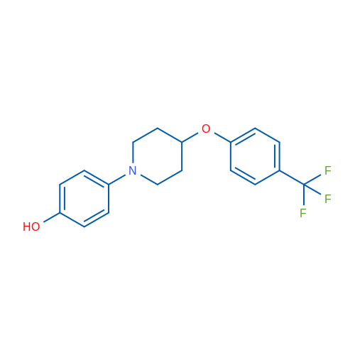 4-[4-[4-(三氟甲基)苯氧基]-1-哌啶基]苯酚 结构式