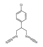 1-[2-叠氮基-1-(叠氮甲基)乙基]-4-氯苯 结构式