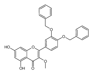 4H-1-Benzopyran-4-one, 2-[3,4-bis(phenylmethoxy)phenyl]-5,7-dihydroxy-3-methoxy- 结构式